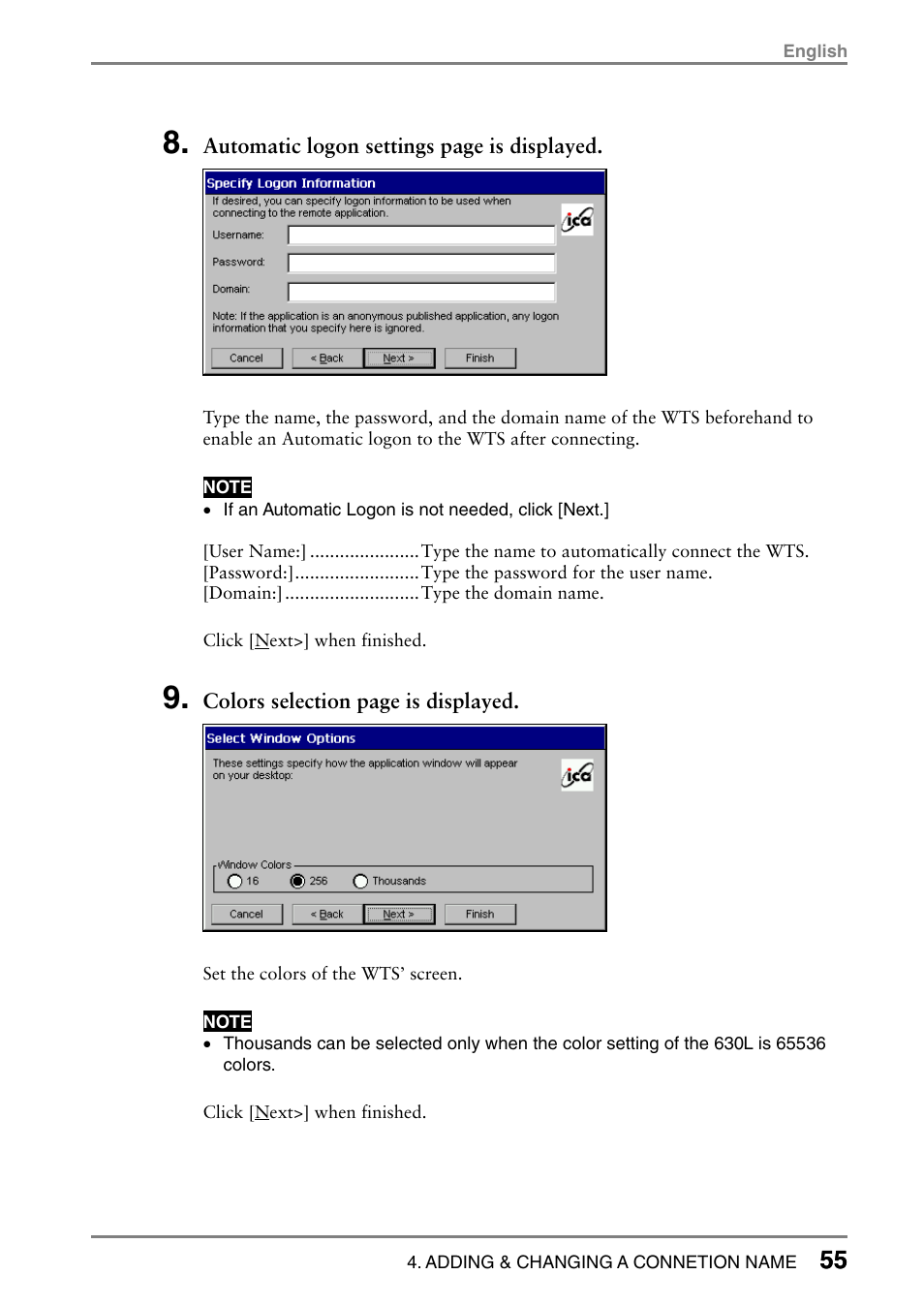 Eizo eClient LCD Monitor Integrated Windows-based terminal 630L User Manual | Page 55 / 115