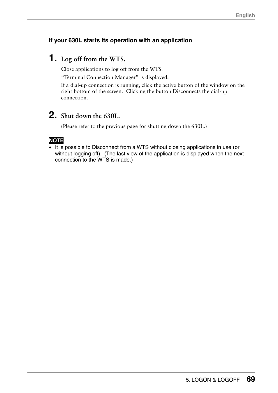 Eizo eClient LCD Monitor Integrated Windows-based terminal 630L User Manual | Page 69 / 115