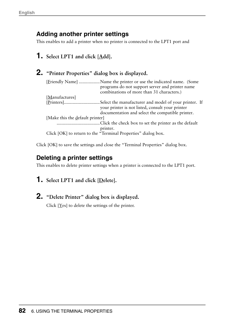 Eizo eClient LCD Monitor Integrated Windows-based terminal 630L User Manual | Page 82 / 115