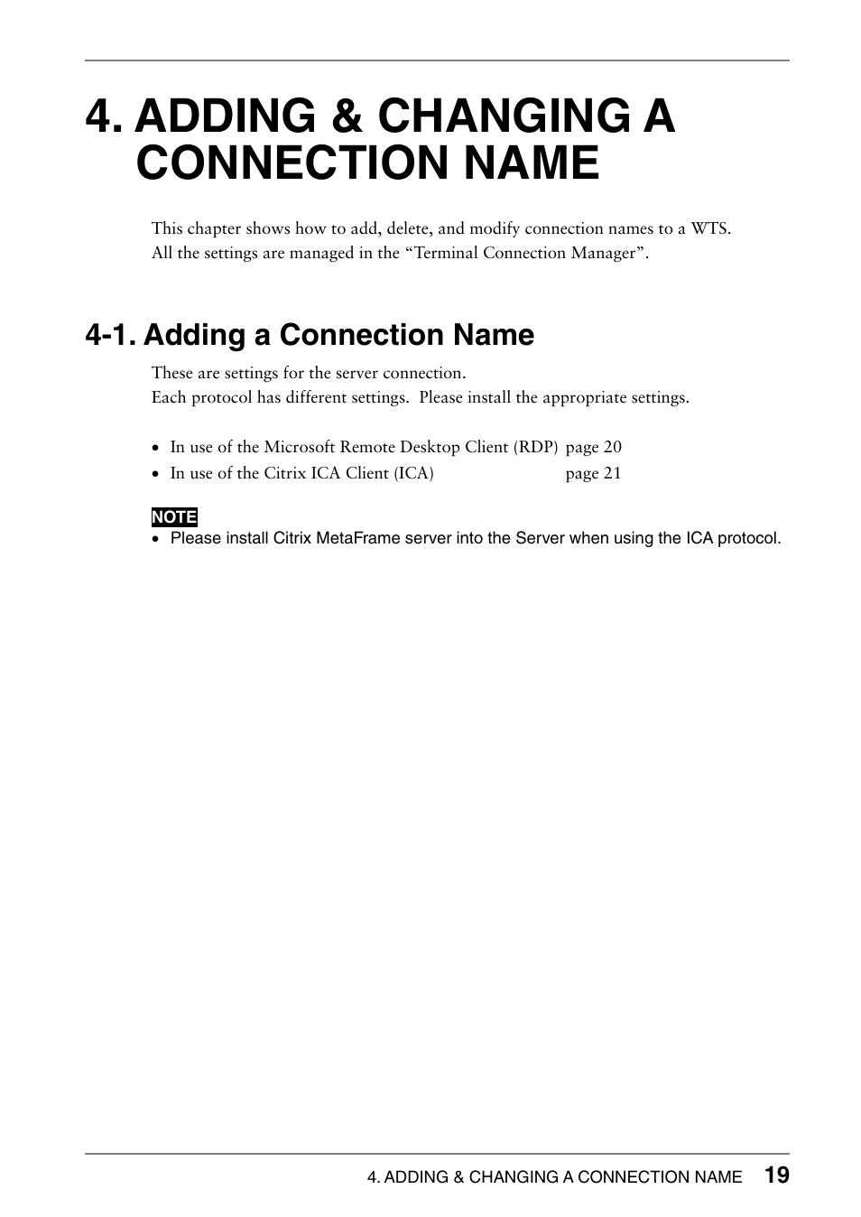 Adding & changing a connection name, 1. adding a connection name | Eizo 620L User Manual | Page 19 / 62