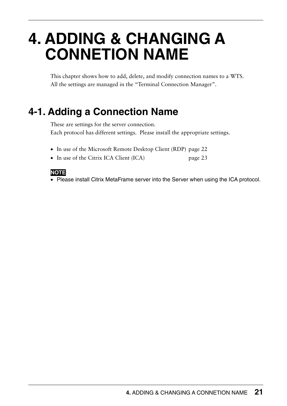 Adding & changing a connetion name, 1. adding a connection name | Eizo 630lt-gr User Manual | Page 21 / 68