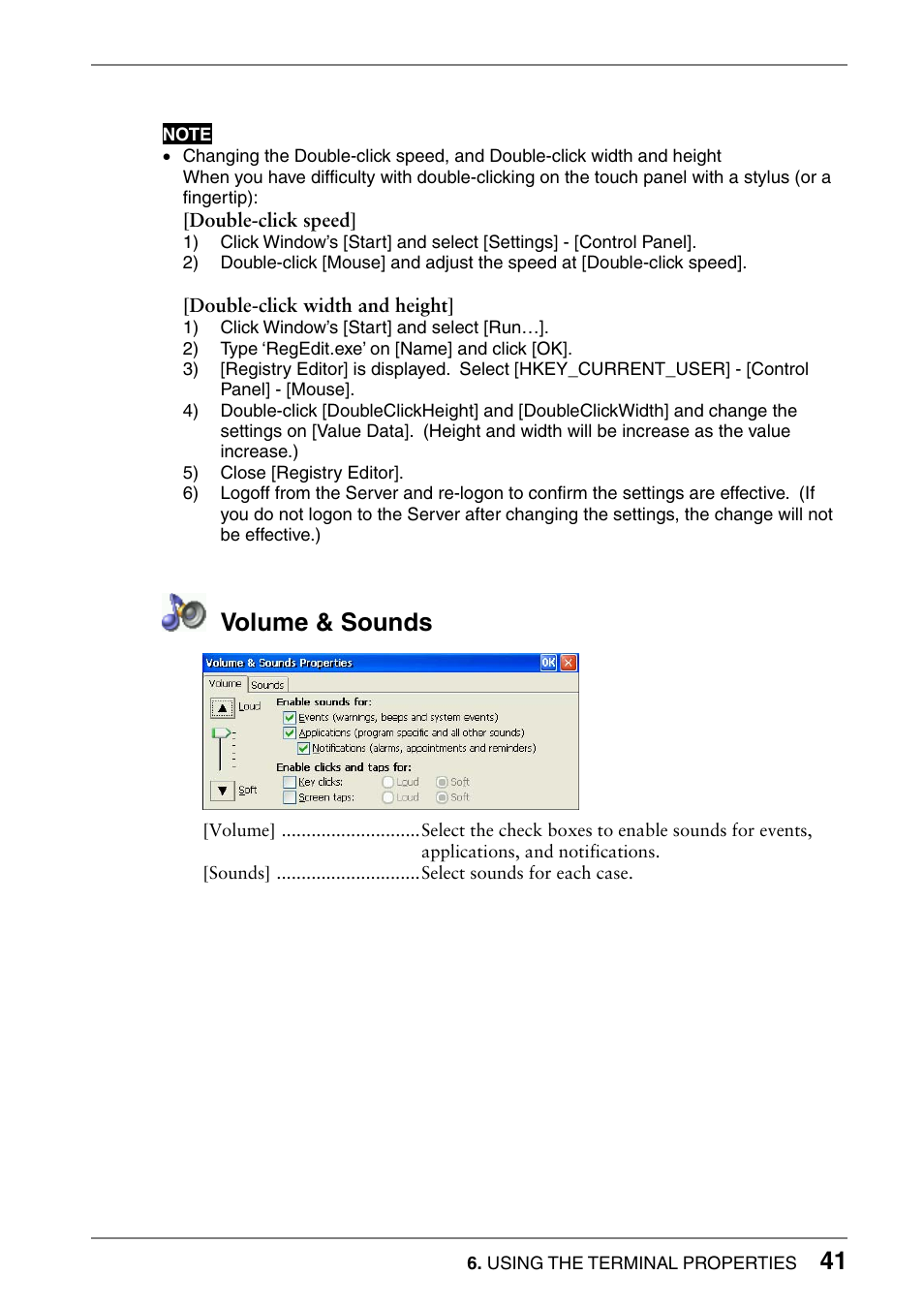 Volume & sounds | Eizo 630lt-gr User Manual | Page 41 / 68