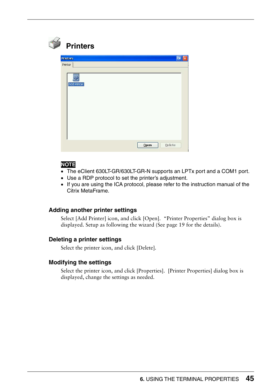 Printers | Eizo 630lt-gr User Manual | Page 45 / 68