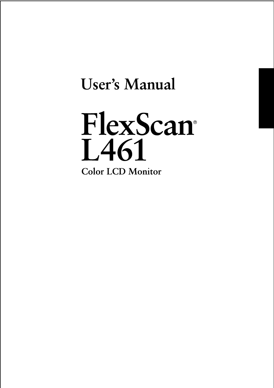 Eizo FlexScan L461 User Manual | 45 pages