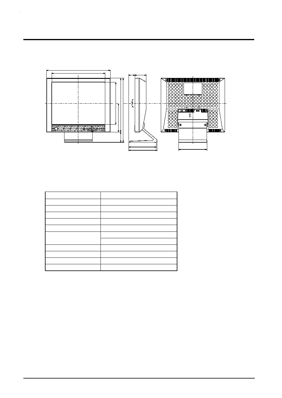 Dimensions, Default settings | Eizo FlexScan L461 User Manual | Page 34 / 45