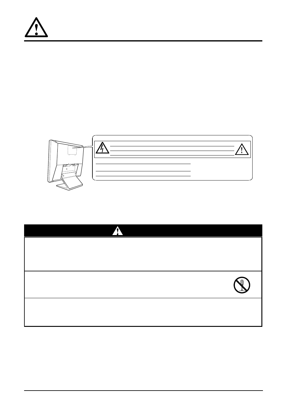 Precautions, Warning | Eizo FlexScan L461 User Manual | Page 4 / 45