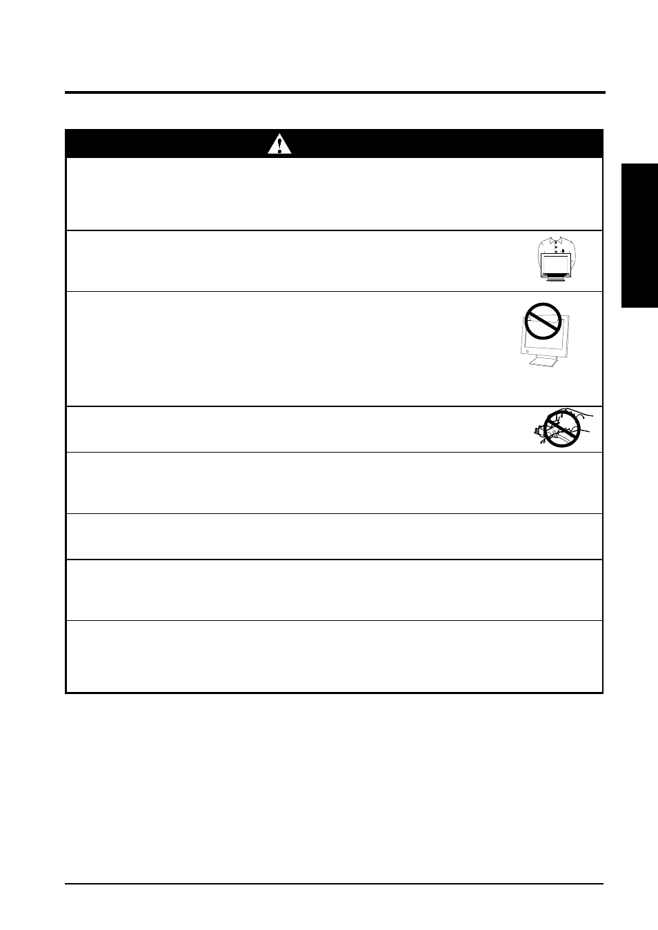 Warning caution | Eizo FlexScan L461 User Manual | Page 7 / 45