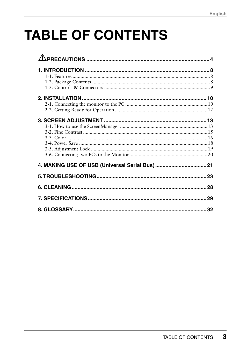 Eizo T766 User Manual | Page 3 / 38