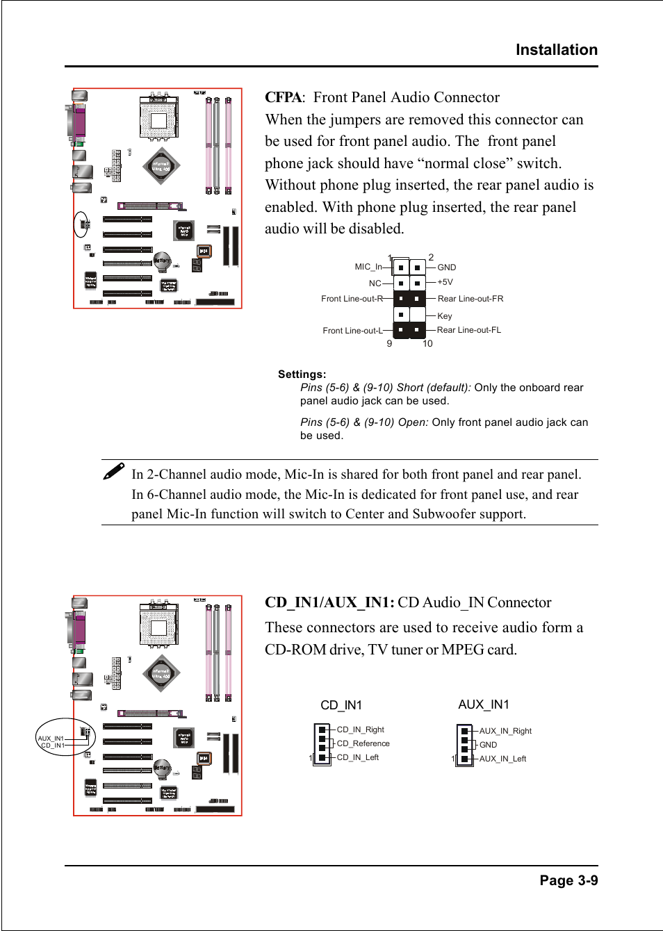 Installation, Page 3-9 | Nvidia 400 User Manual | Page 25 / 78