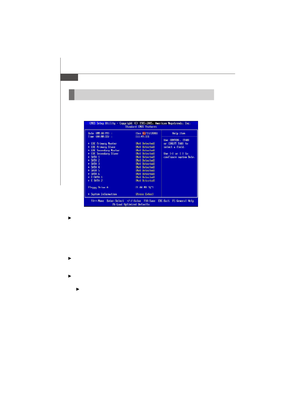 Standard cmos features | Nvidia MS-7374 User Manual | Page 46 / 131