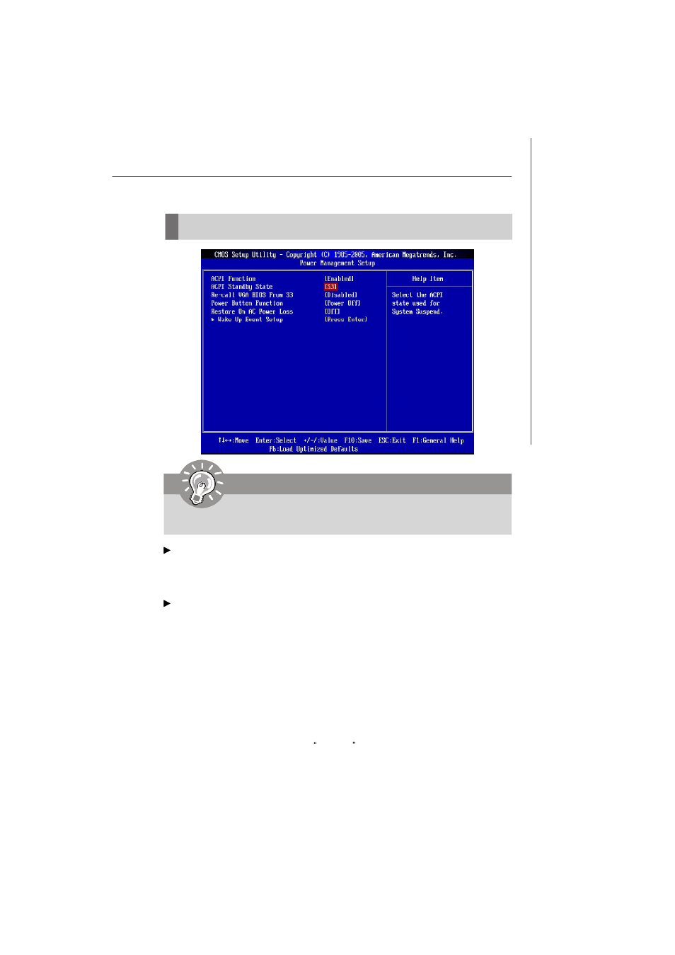 Power management setup | Nvidia MS-7374 User Manual | Page 53 / 131