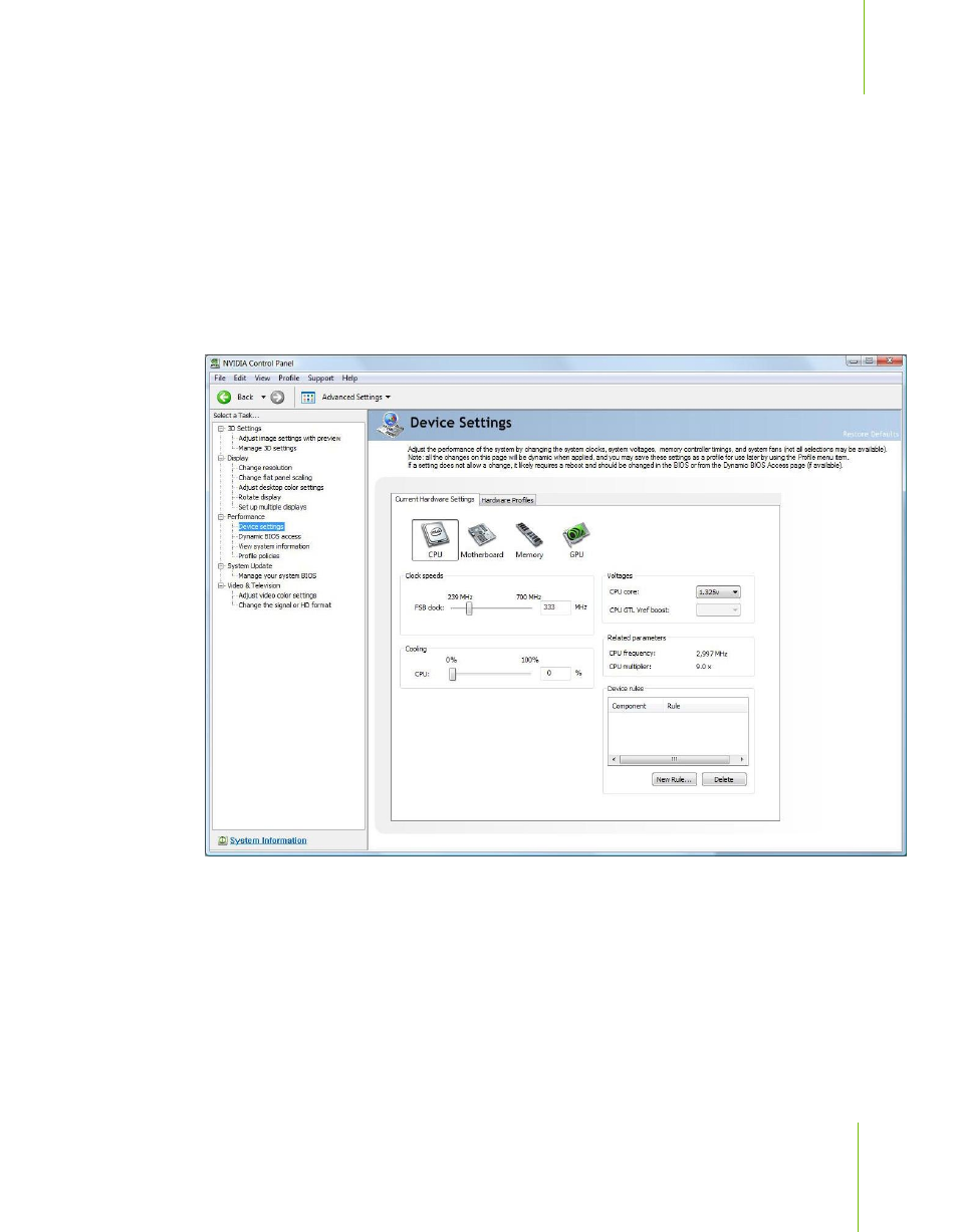 Device settings | Nvidia NFORCE 780I SLI User Manual | Page 81 / 120