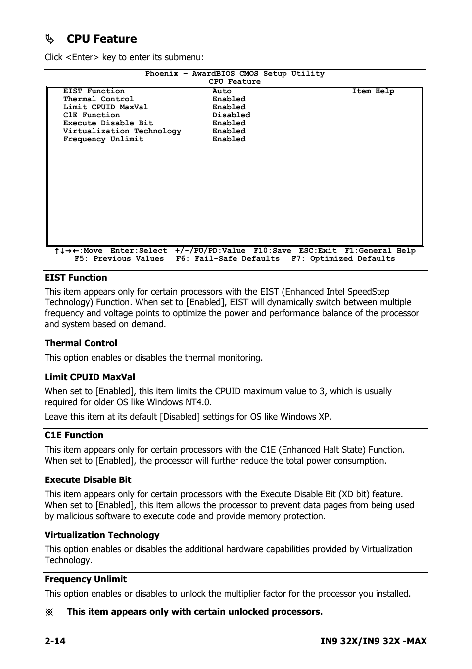 Cpu feature | Nvidia IN9 32X User Manual | Page 44 / 96