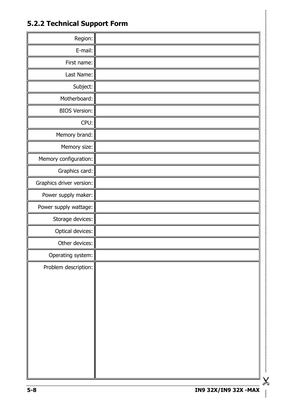 2 technical support form, Technical support form -8 | Nvidia IN9 32X User Manual | Page 94 / 96