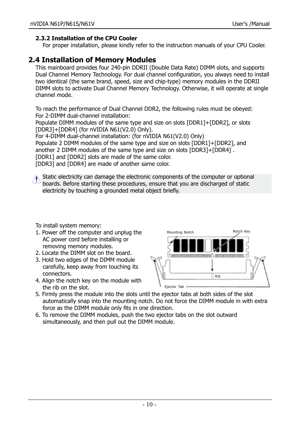 Nvidia N61S User Manual | Page 11 / 37