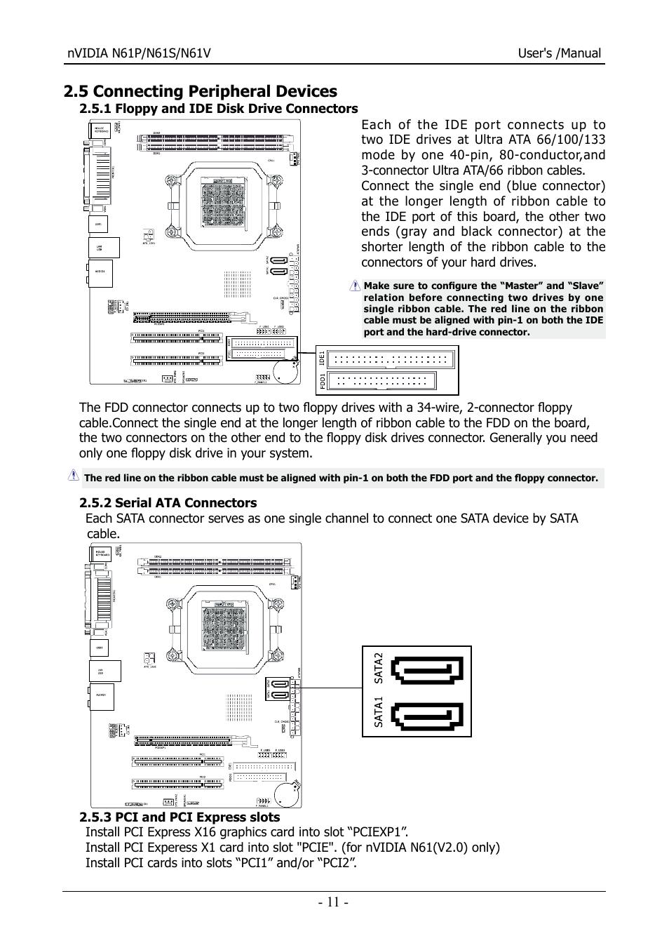 5 connecting peripheral devices | Nvidia N61S User Manual | Page 12 / 37