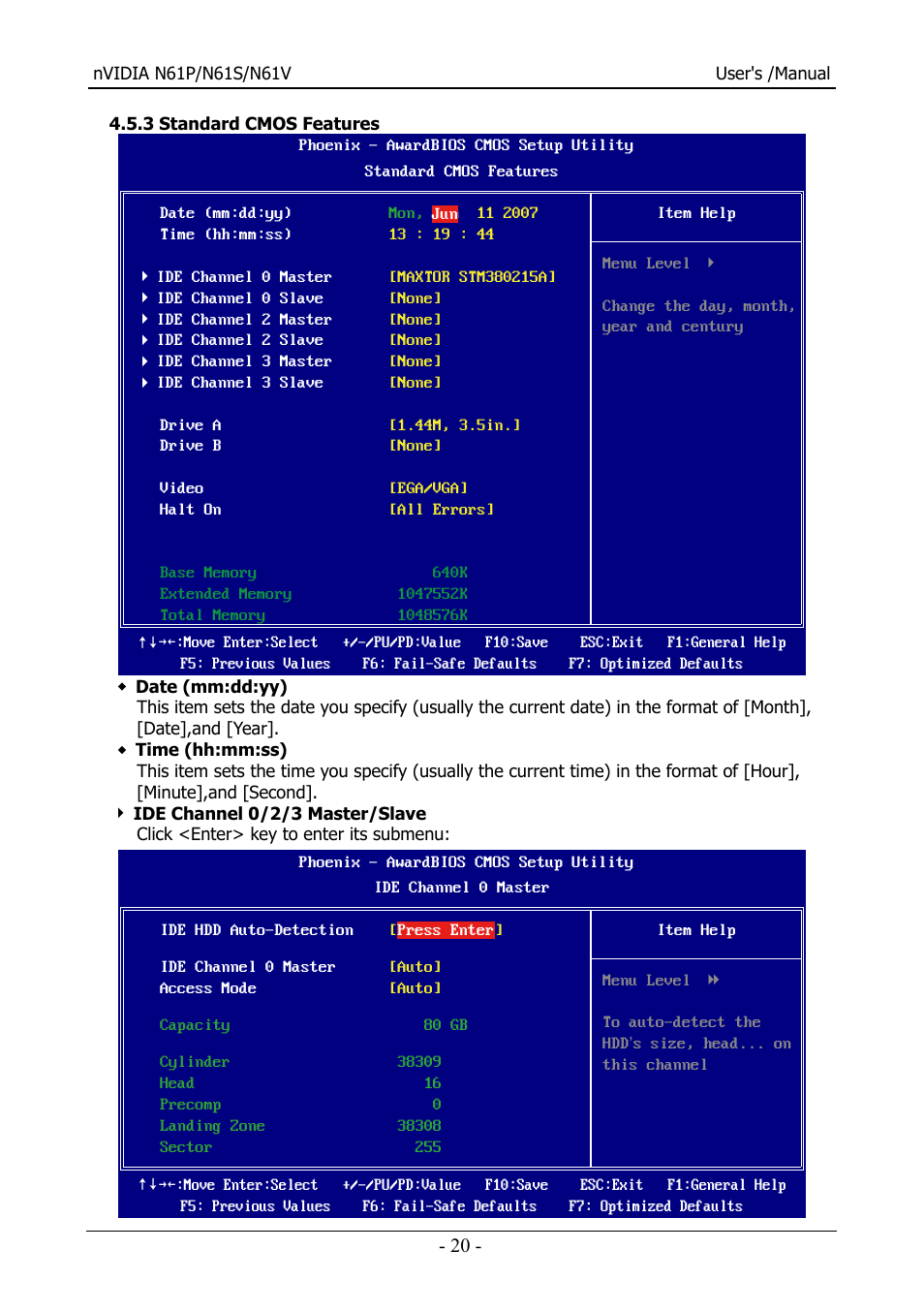 Nvidia N61S User Manual | Page 21 / 37