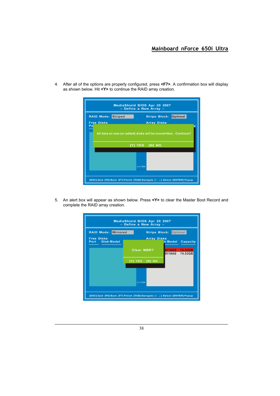 Mainboard nforce 650i ultra | Nvidia NFORCE 650I User Manual | Page 42 / 70