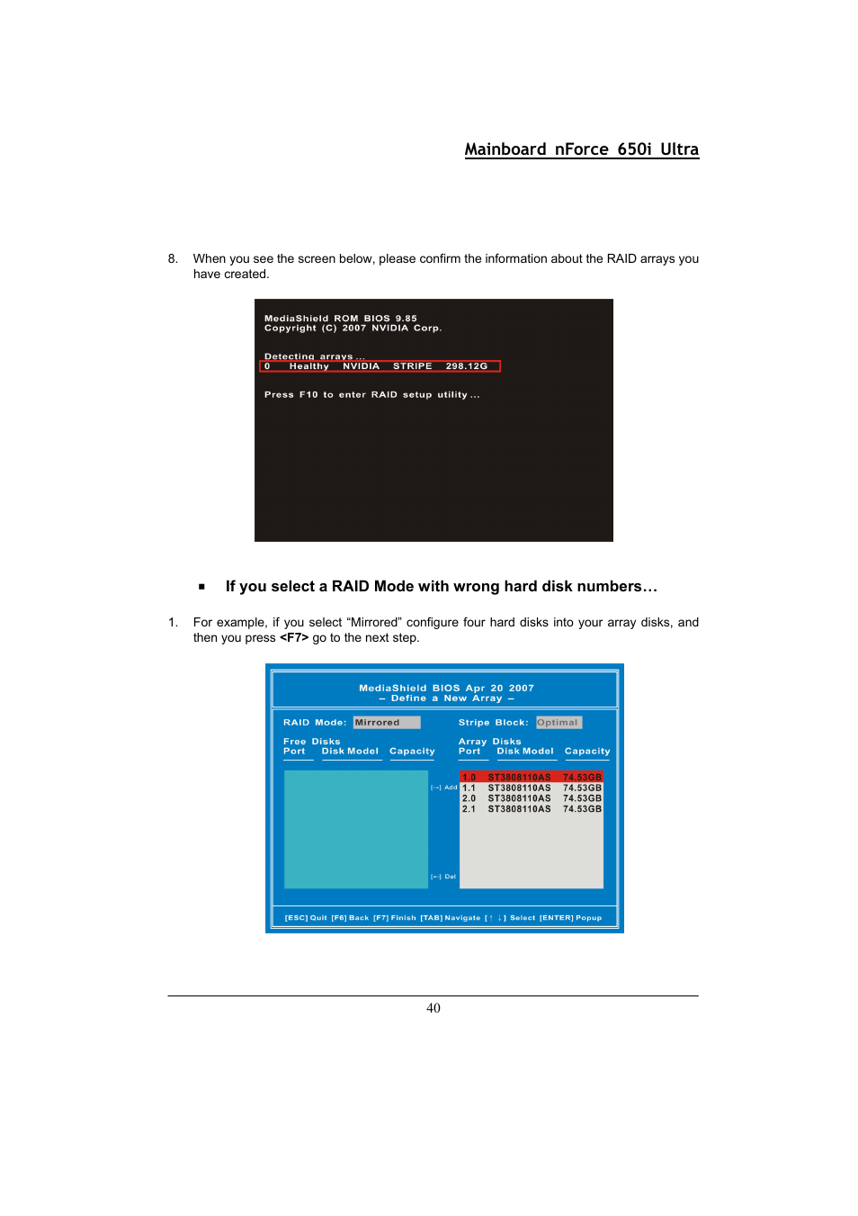 Mainboard nforce 650i ultra | Nvidia NFORCE 650I User Manual | Page 44 / 70