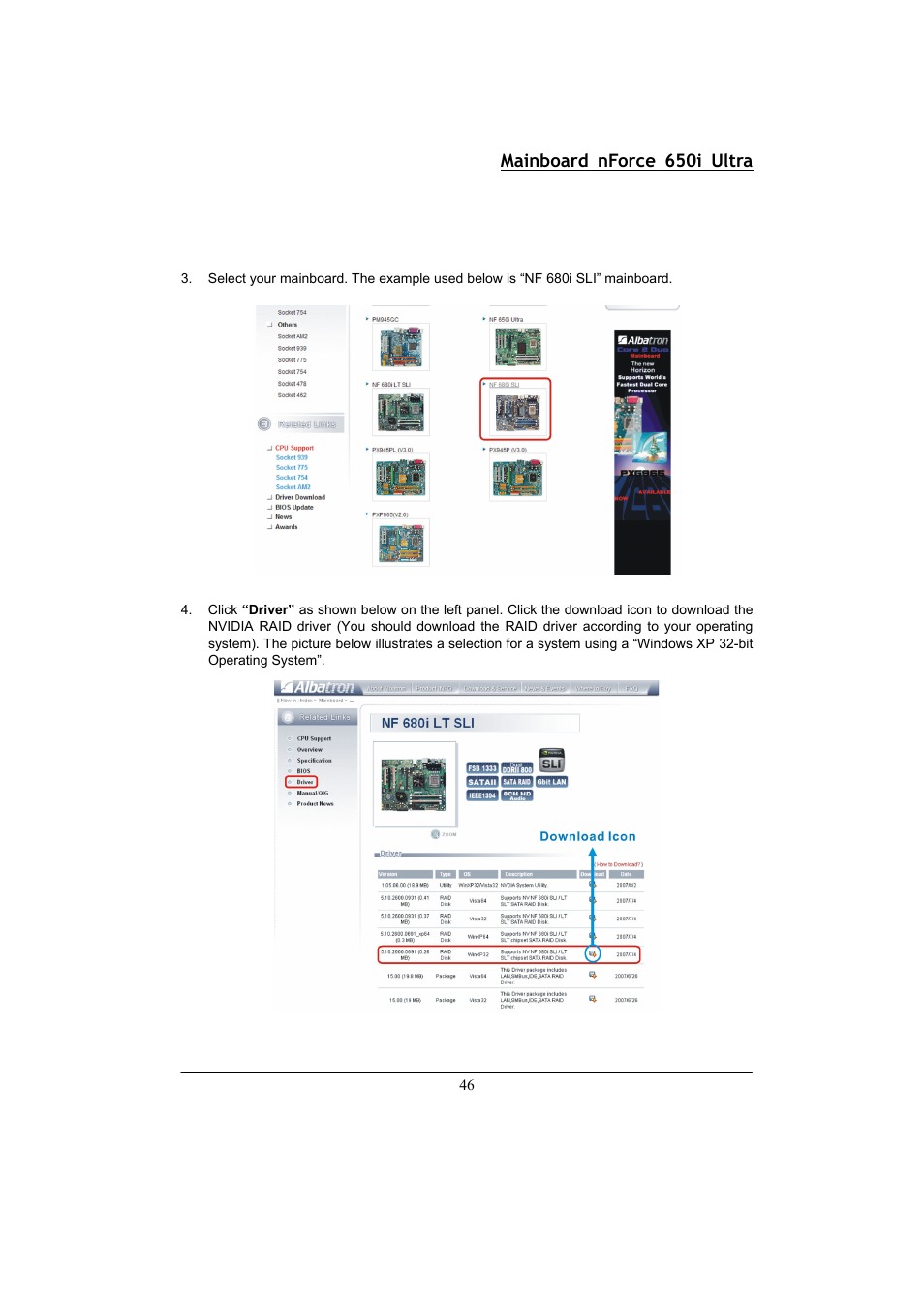 Mainboard nforce 650i ultra | Nvidia NFORCE 650I User Manual | Page 50 / 70