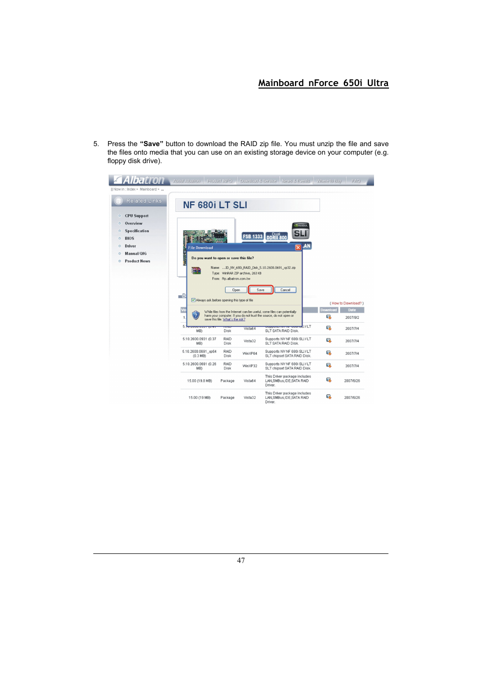Mainboard nforce 650i ultra | Nvidia NFORCE 650I User Manual | Page 51 / 70