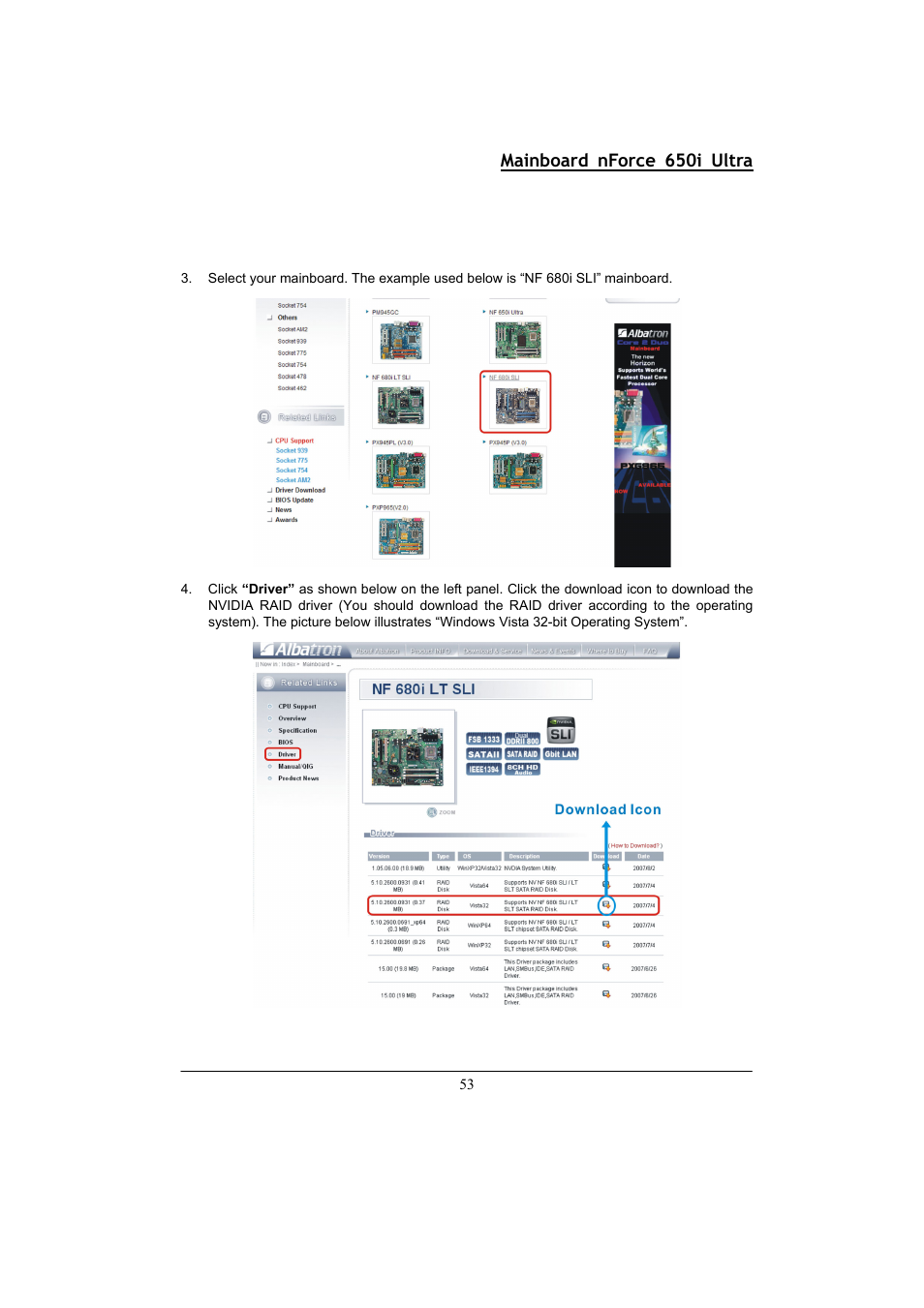 Mainboard nforce 650i ultra | Nvidia NFORCE 650I User Manual | Page 57 / 70