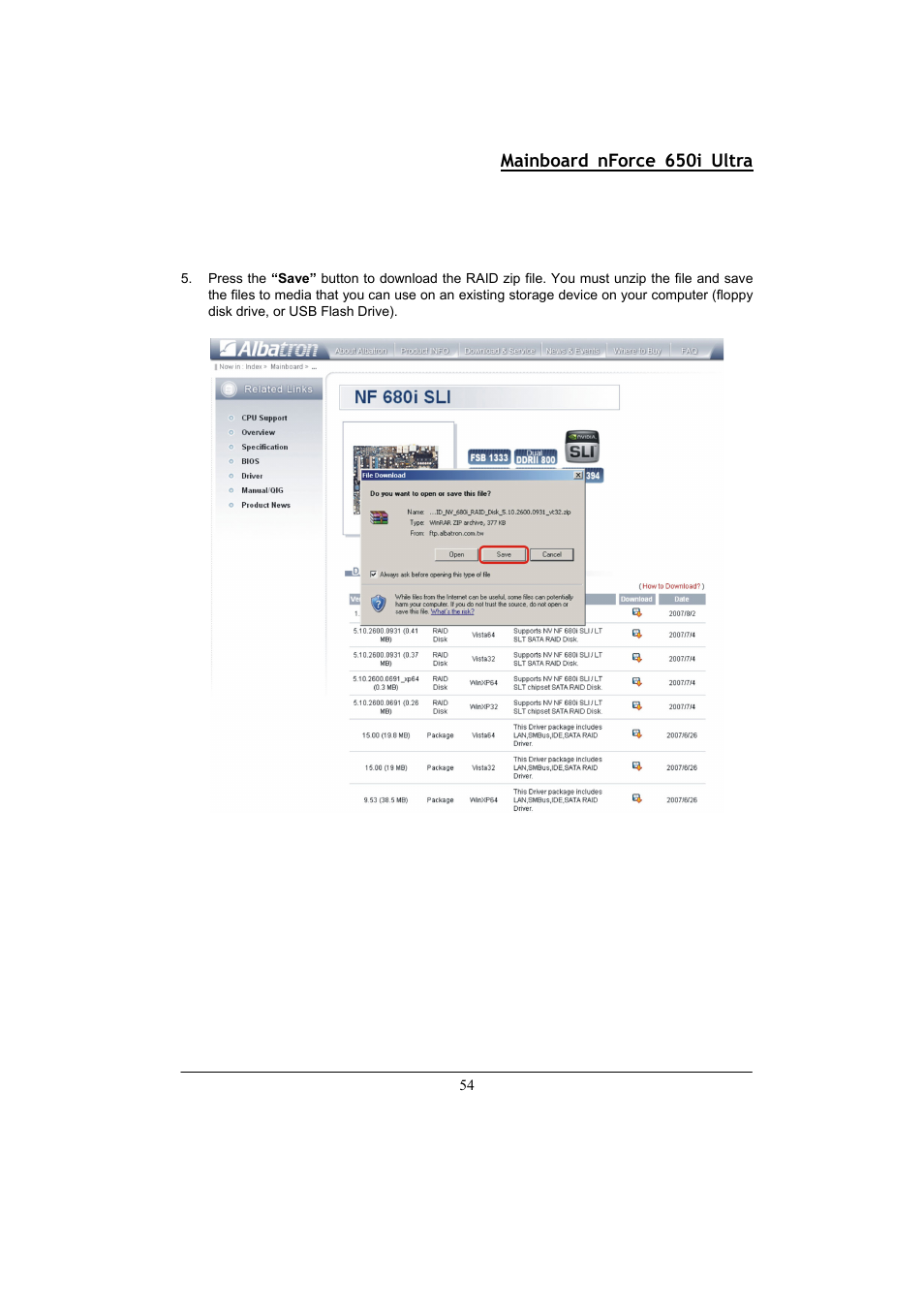 Mainboard nforce 650i ultra | Nvidia NFORCE 650I User Manual | Page 58 / 70