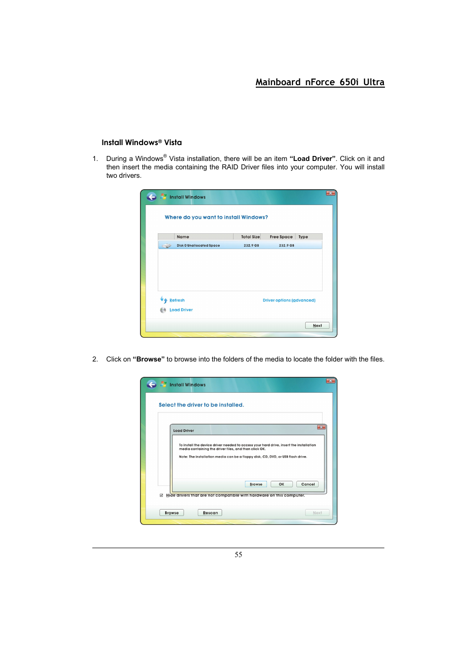 Mainboard nforce 650i ultra | Nvidia NFORCE 650I User Manual | Page 59 / 70