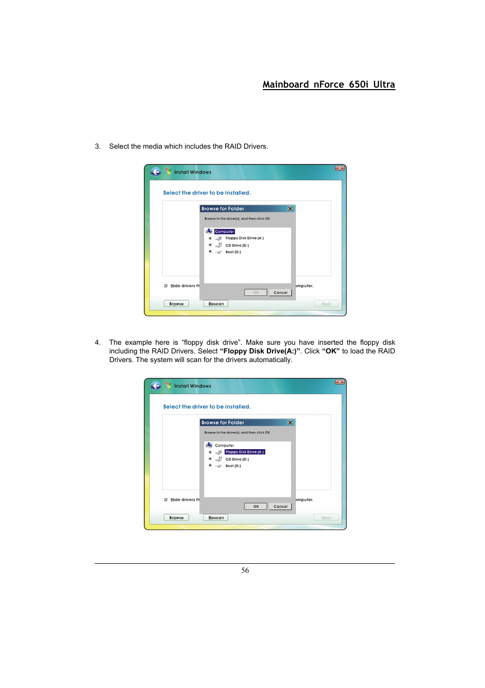 Mainboard nforce 650i ultra | Nvidia NFORCE 650I User Manual | Page 60 / 70