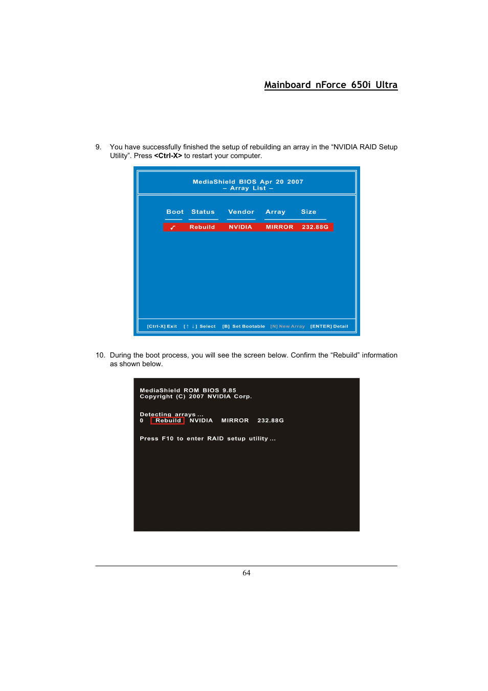 Mainboard nforce 650i ultra | Nvidia NFORCE 650I User Manual | Page 68 / 70