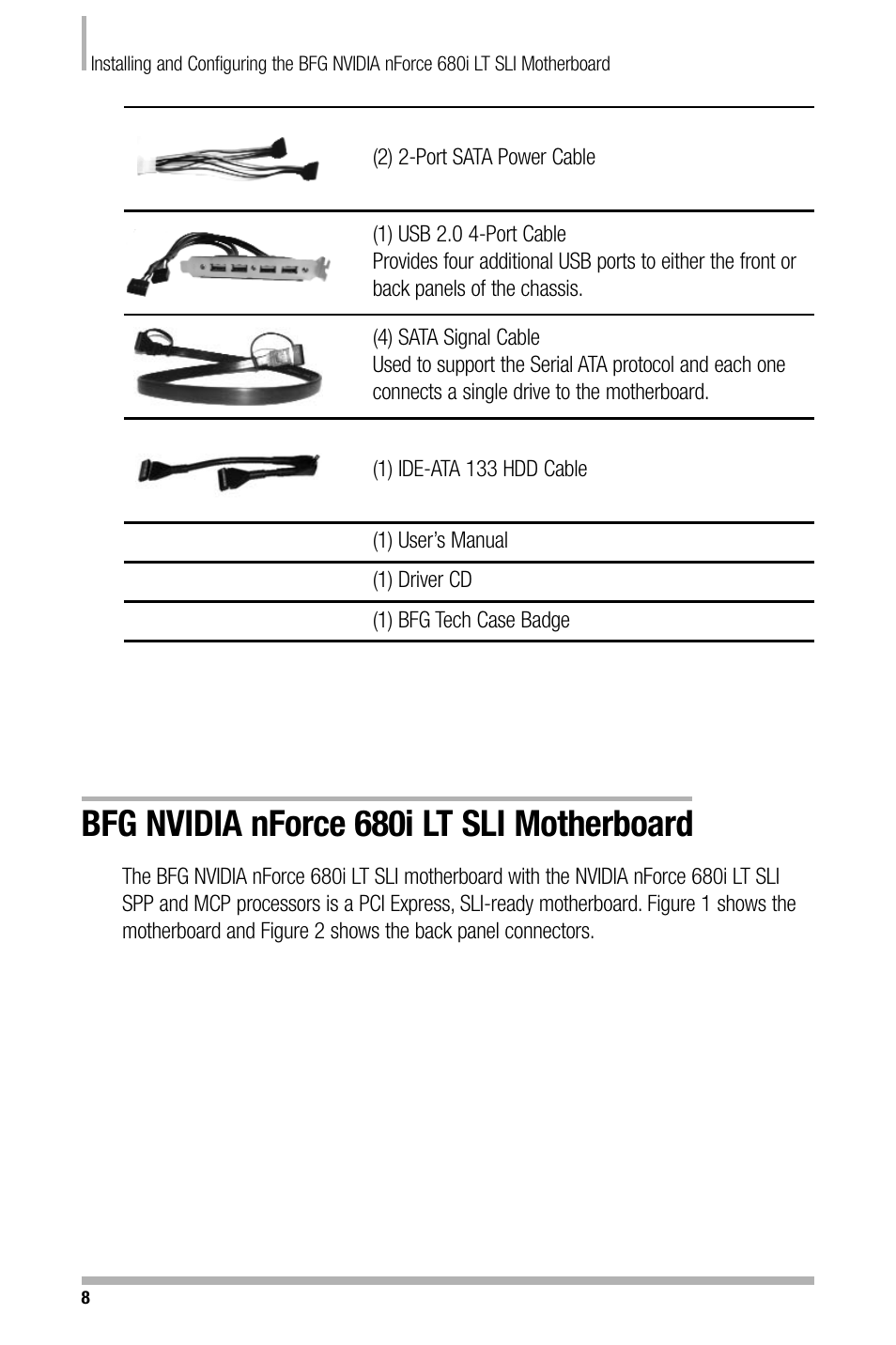 Bfg nvidia nforce 680i lt sli motherboard | Nvidia NFORCE 680I User Manual | Page 17 / 78