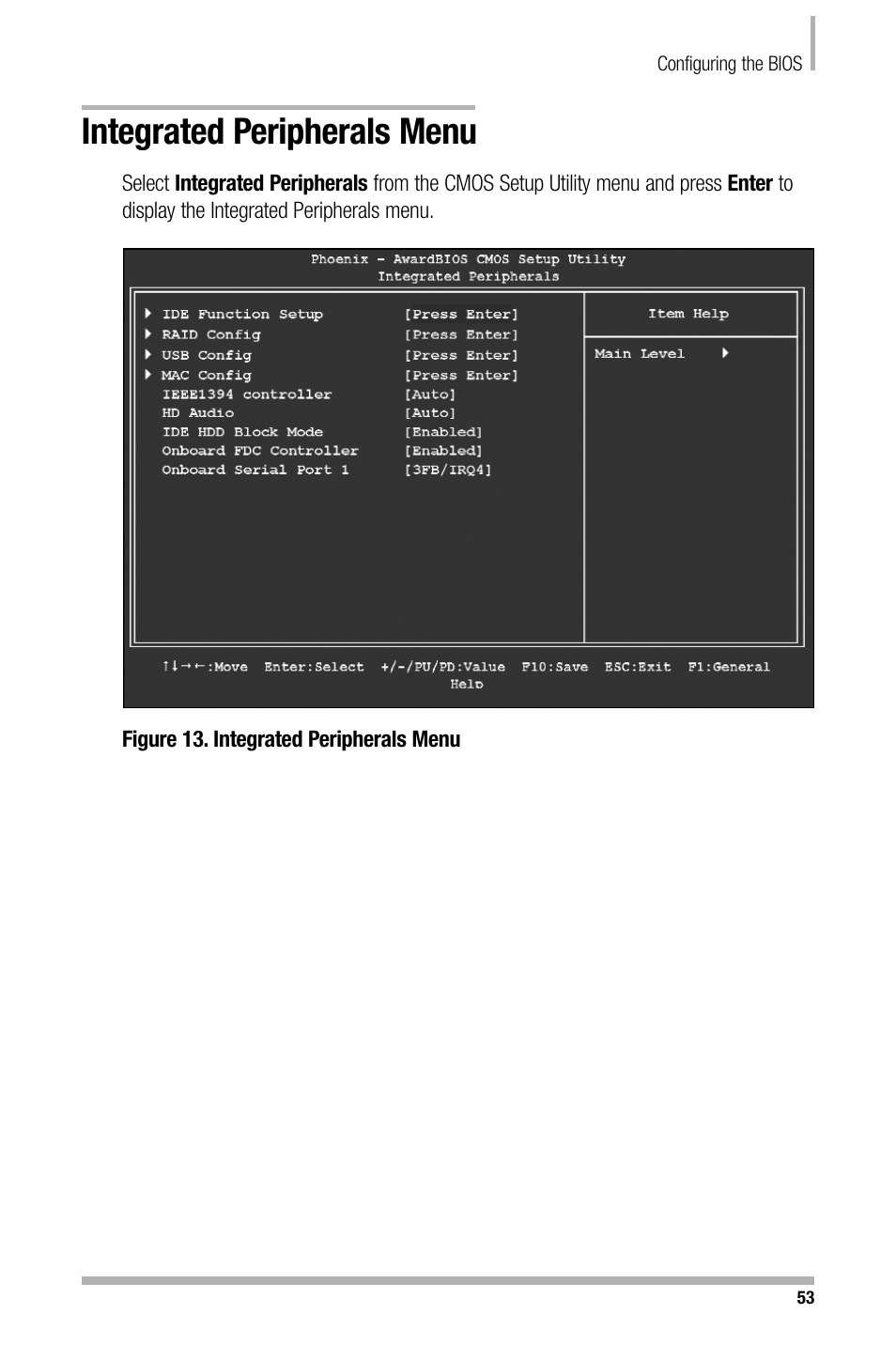 Integrated peripherals menu | Nvidia NFORCE 680I User Manual | Page 61 / 78