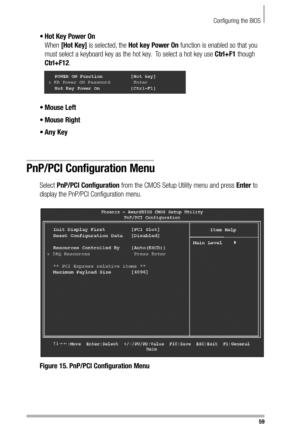 Pnp/pci configuration menu | Nvidia NFORCE 680I User Manual | Page 67 / 78