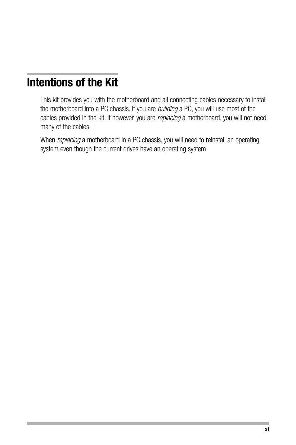Intentions of the kit | Nvidia NFORCE 680I User Manual | Page 9 / 78