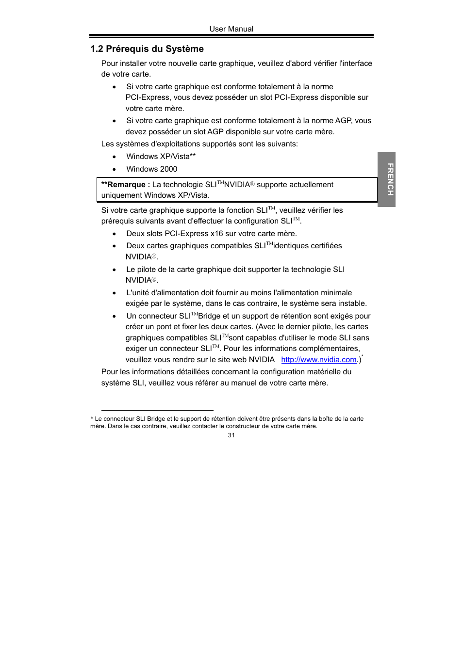2 prérequis du système | Nvidia GeForce Series User Manual | Page 33 / 100