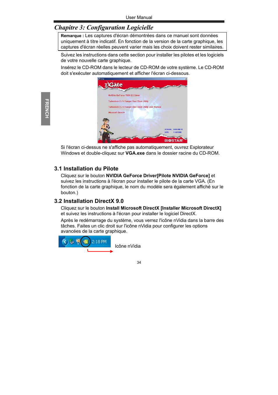 Chapitre 3: configuration logicielle | Nvidia GeForce Series User Manual | Page 36 / 100