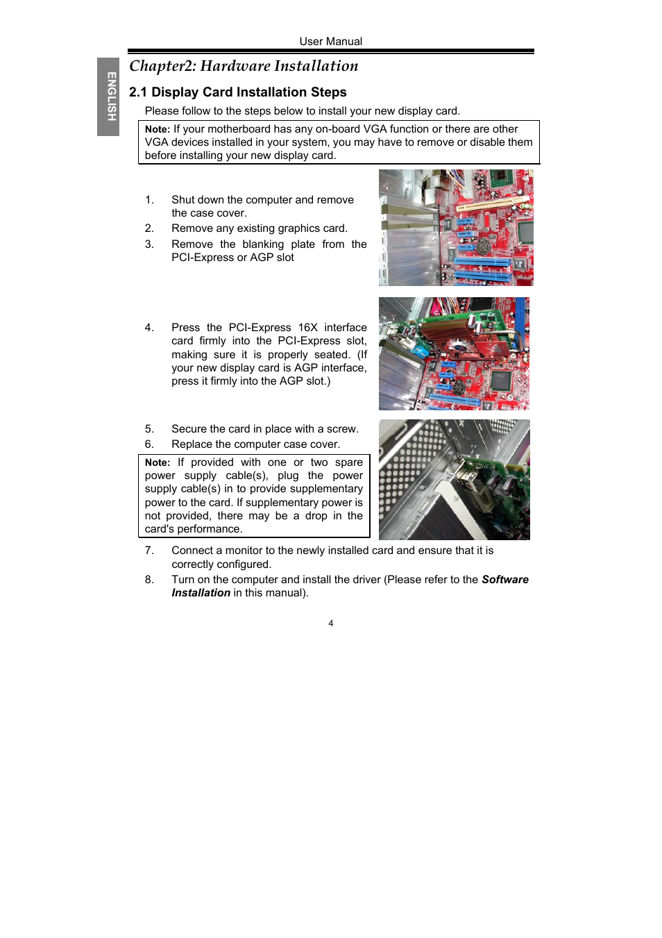 Chapter2: hardware installation | Nvidia GeForce Series User Manual | Page 6 / 100