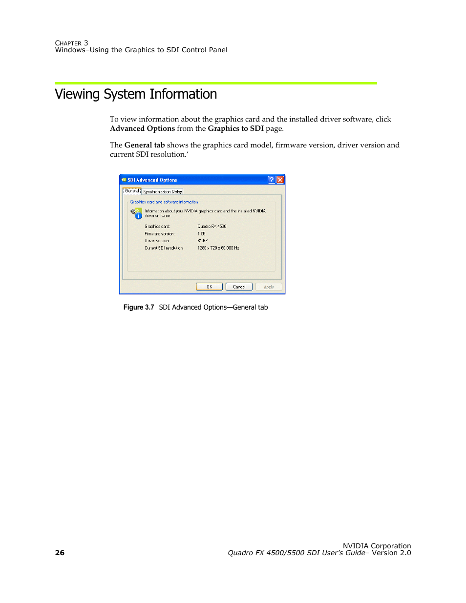 Viewing system information | Nvidia Quadro FX 5500 User Manual | Page 30 / 88