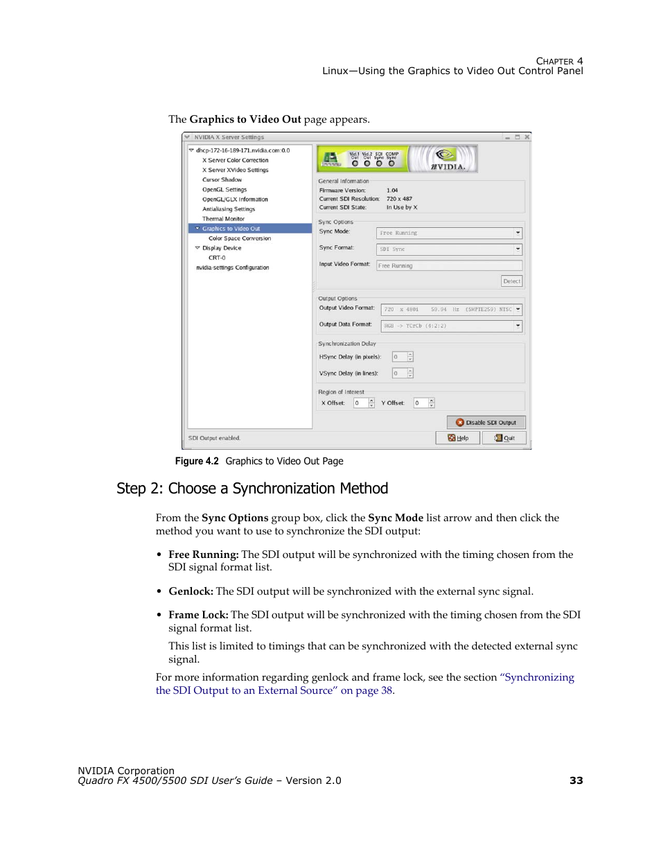 Step 2: choose a synchronization method | Nvidia Quadro FX 5500 User Manual | Page 37 / 88