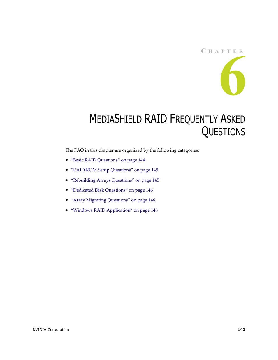 Mediashield raid frequently asked questions, Raid f, Edia | Hield, Requently, Sked, Uestions | Nvidia 4 User Manual | Page 147 / 159