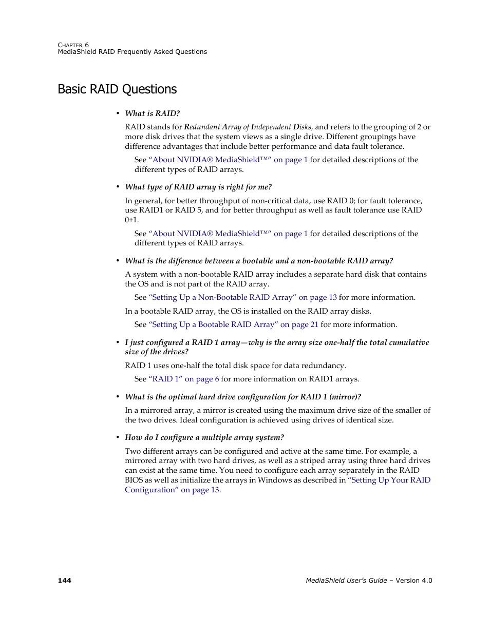 Basic raid questions | Nvidia 4 User Manual | Page 148 / 159