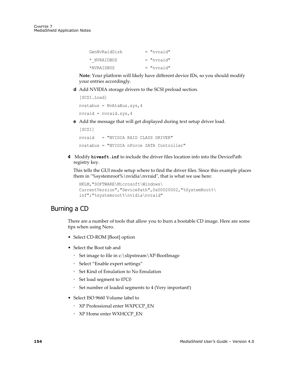 Burning a cd | Nvidia 4 User Manual | Page 158 / 159