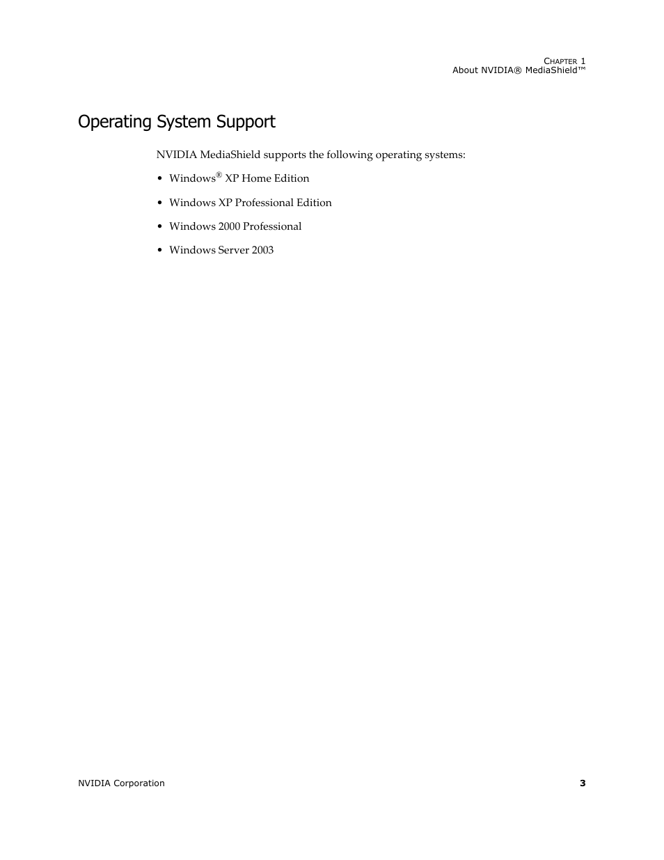 Operating system support | Nvidia 4 User Manual | Page 7 / 159