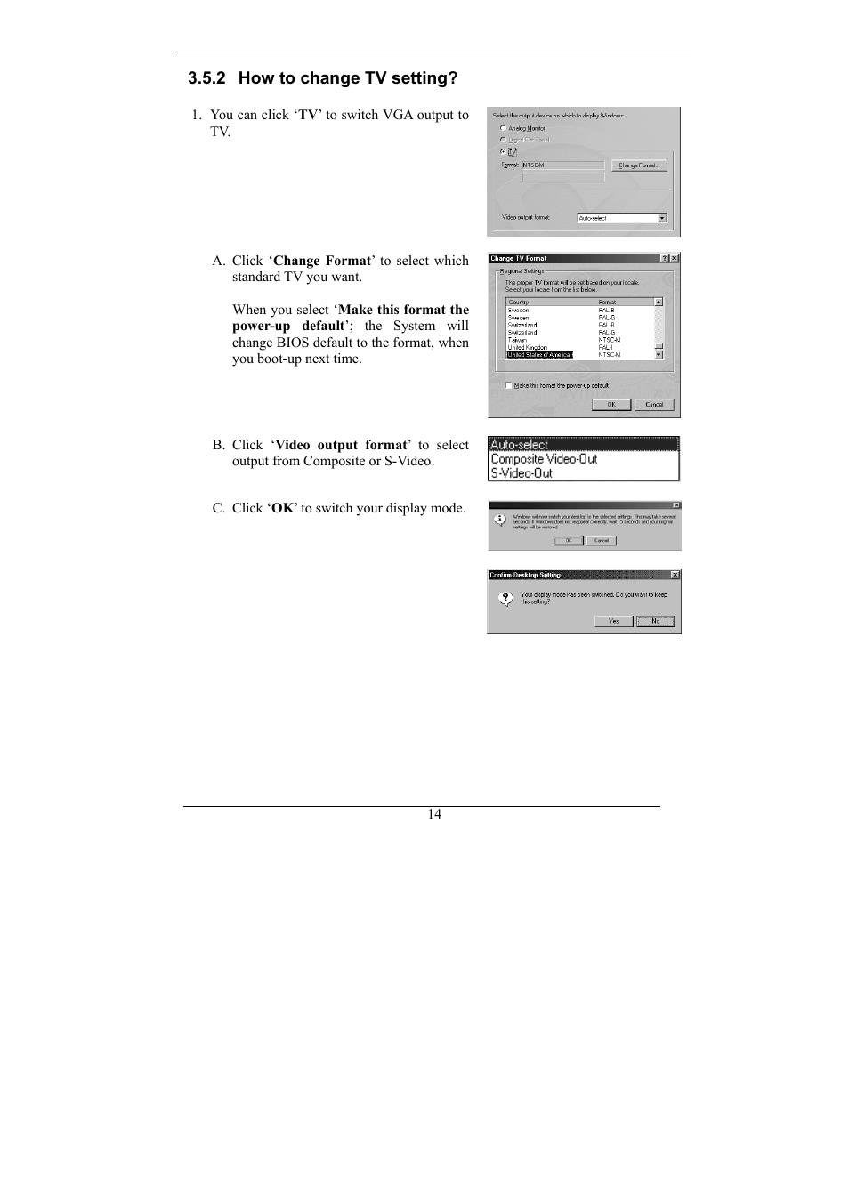 How to change tv setting | Nvidia Video Card GeForce MX Series User Manual | Page 13 / 23