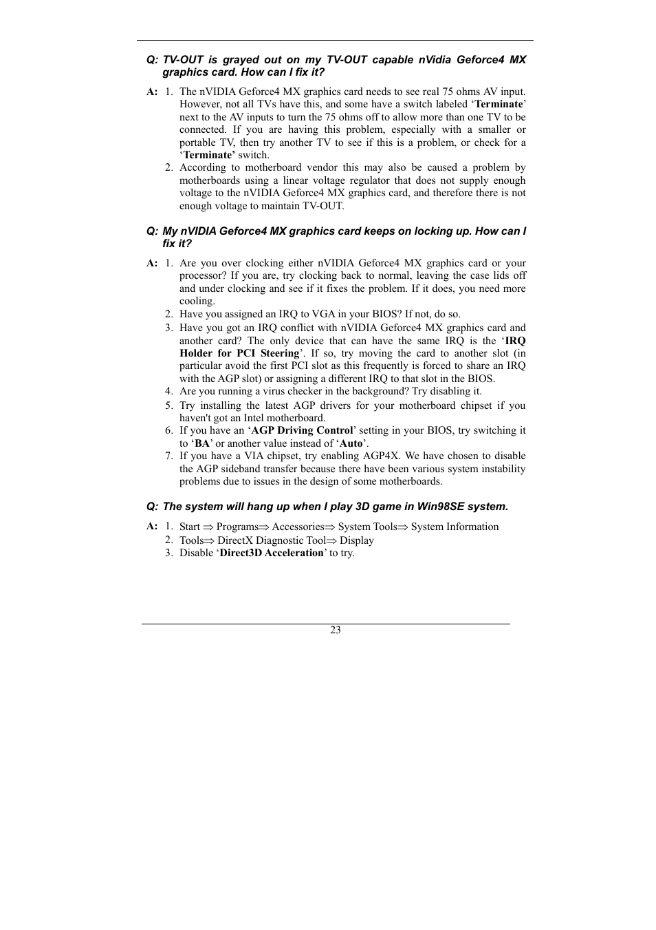 Nvidia Video Card GeForce MX Series User Manual | Page 22 / 23