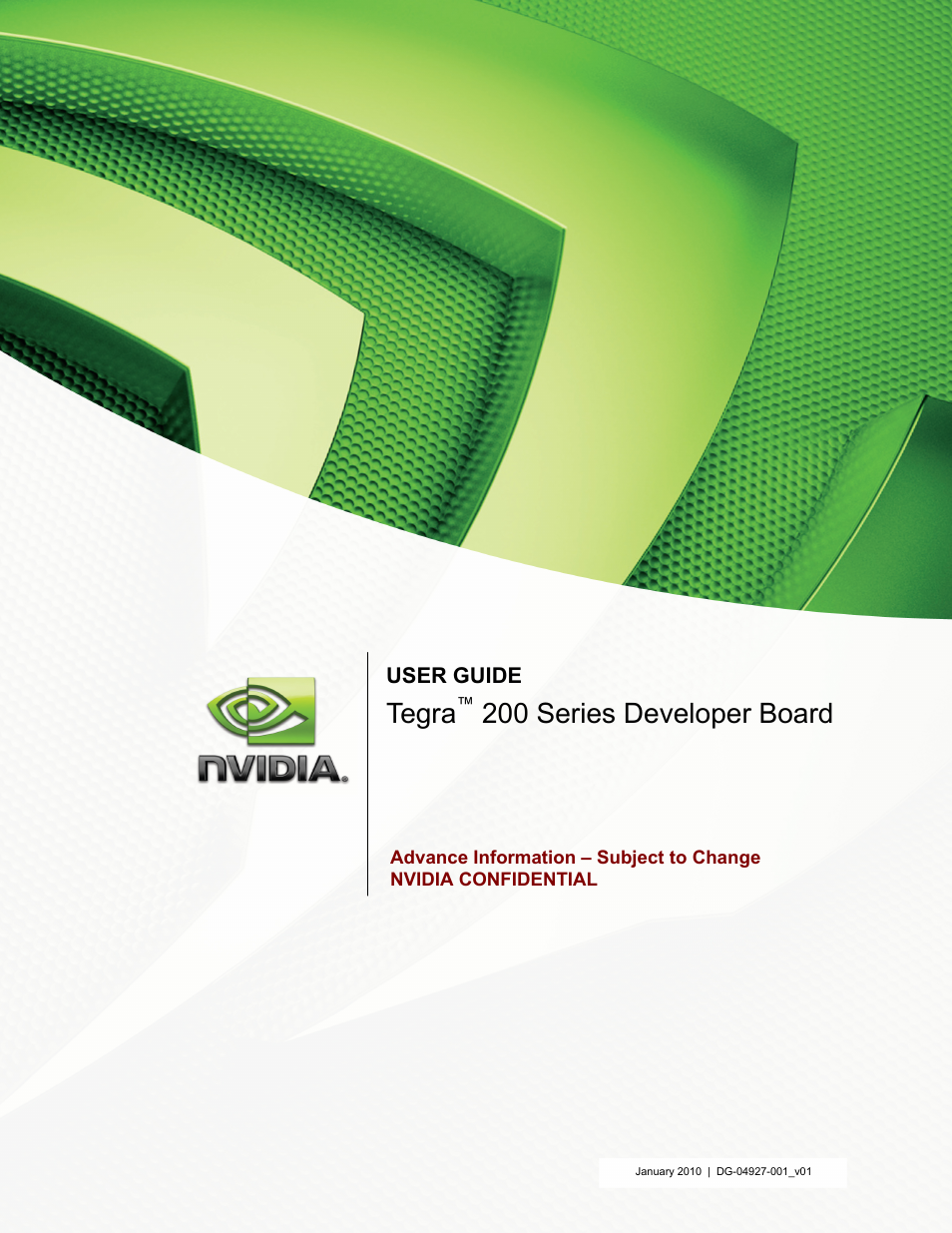 Nvidia TEGRA DG-04927-001_V01 User Manual | 41 pages