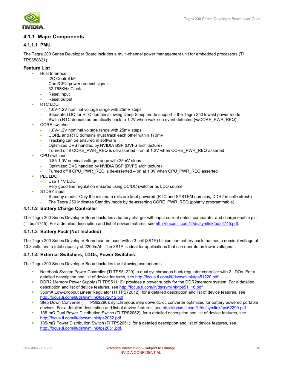 1 major components | Nvidia TEGRA DG-04927-001_V01 User Manual | Page 16 / 41