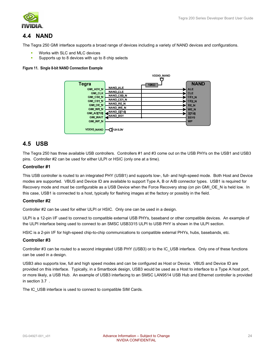 4 nand, 5 usb | Nvidia TEGRA DG-04927-001_V01 User Manual | Page 24 / 41