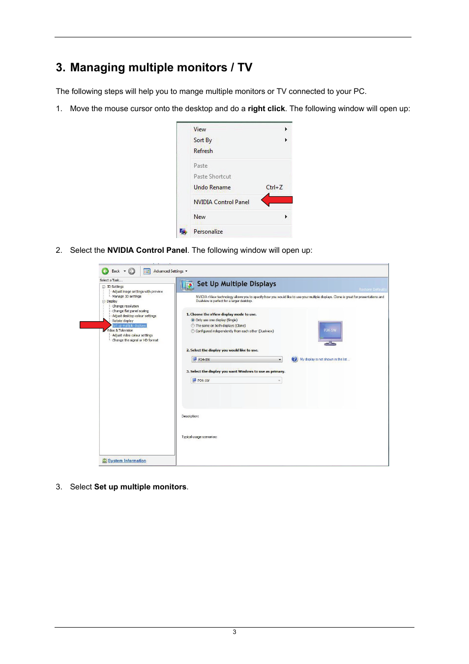 Managing multiple monitors / tv | Nvidia GeForce 8400GS User Manual | Page 5 / 8