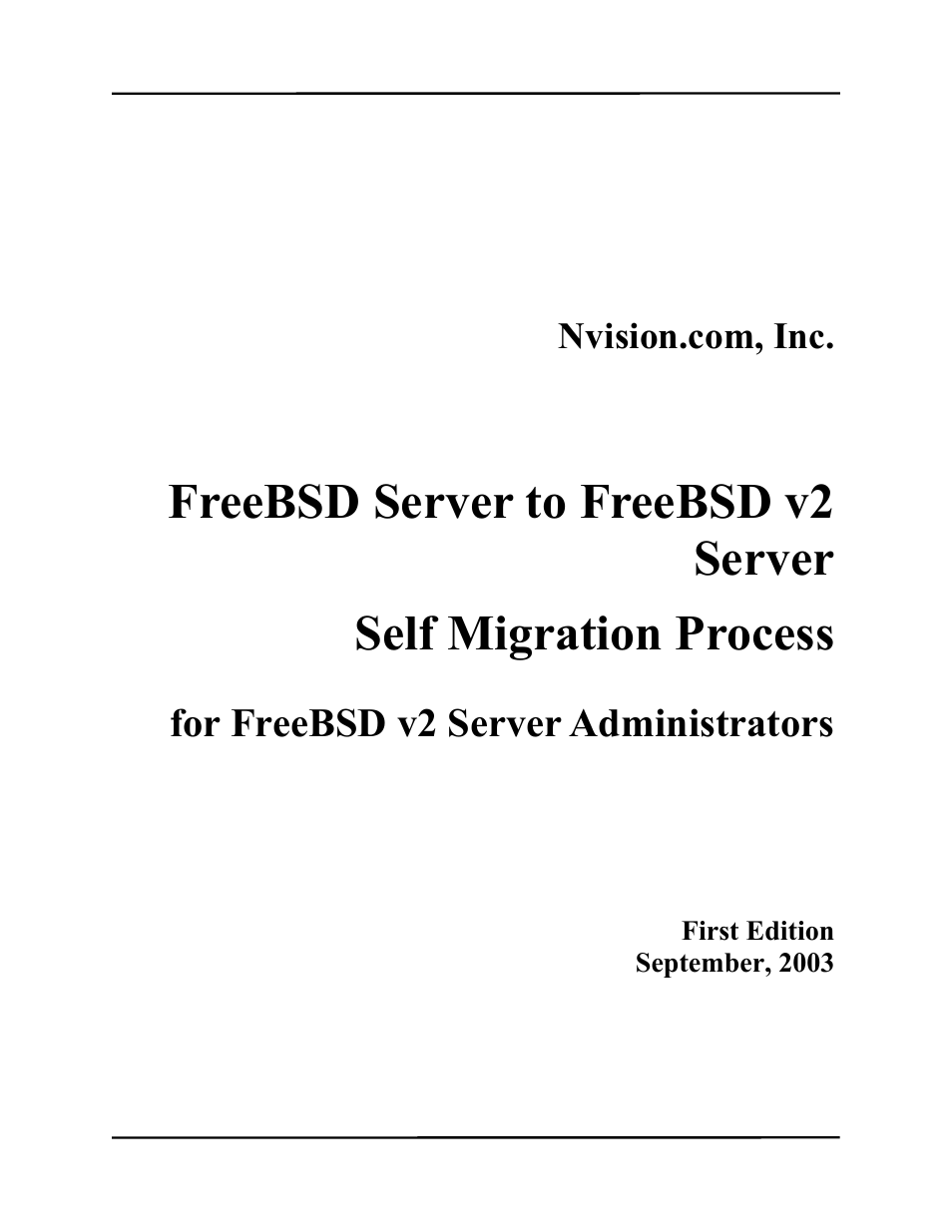 Nvidia FreeBSD Server to FreeBSD v2 Server User Manual | 14 pages